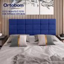 Ver imagem 3 de Cabeceira Painel Bia Estofada Casal Azul 1,40m - Pc Móveis