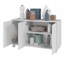 Ver imagem 3 de Armário Multiuso 3 Portas 1 Prateleira Branco 625 - Pnr Móveis