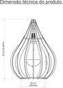 Ver imagem 3 de Combo 5 Pendentes Chile, Luminária de Teto Cozinha e Sala, Lustre Gota Rústico em Madeira MDF (18x25