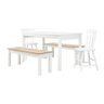 Mesa De Jantar Ditália 2bancos 2cad Ja-220+ja-225 Cor:branco Branco - 1
