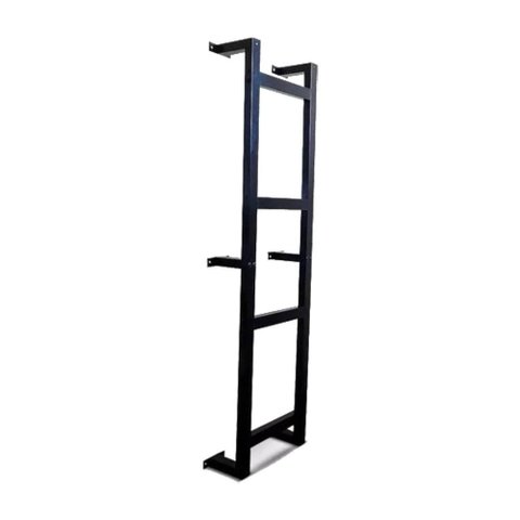 Escada Marinheiro em Alumínio 120 Cm X 32 Cm com 4 Degraus Kazan Preto
