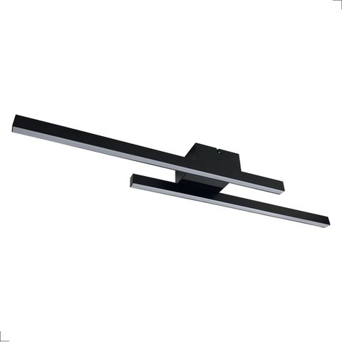Luminária de Teto Plafon Kit Style Preto Led 3000k Luz Quente 18w Bivolt
