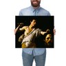 Quadro Decorativo Caravaggio Davi com a Cabeça de Golias:Médio 53x44cm/Chassi com Borda Infinita - 1