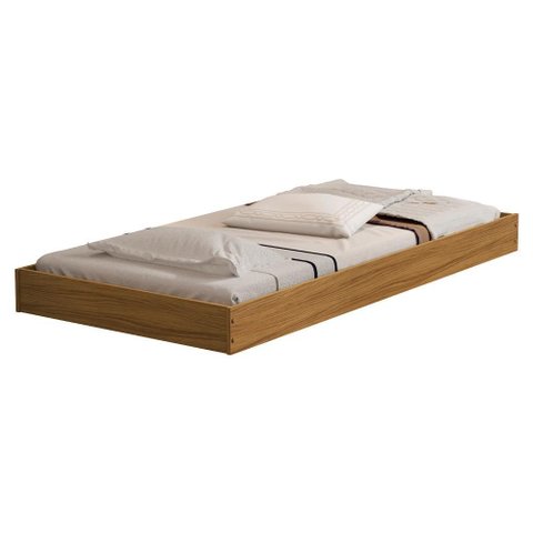Cama Auxiliar Solteiro Mdf 189x92 Cm Mili Nature Decmade