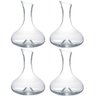 Kit 4 Decanter Garrafa Para Vinho Fundo Côncavo 1,2l Vidro - 1