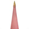 Árvore Decorativa de Natal em Resina Rosa e Dourado 24,5 cm - D'Rossi - 4