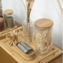 Pote Para Mantimentos Com Tampa Bambu 650ml Wolff - 2