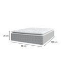 Ver imagem 3 de Cama Box Baú Solteiro 88 Sintetico Preto com Colchão Nazar Molas Ensacadas com Pillow Top - Bello Bo