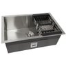 Cuba Quadrada Inox 304 Gourmet 6040 Lixeira 5l e Acessórios - 9