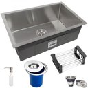 Ver imagem 2 de Cuba Quadrada Inox 304 Gourmet 6040 Lixeira 5l e Acessórios