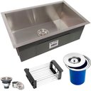 Ver imagem 1 de Cuba Quadrada Inox 304 Gourmet 6040 Lixeira 5l e Acessórios