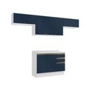 Ver imagem 2 de Armário de Cozinha Completa 100% Mdf 280cm Branco/azul Profundo Celeste Kappesberg