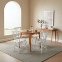 Ver imagem 1 de Jogo de Jantar Colonial Brisa Mesa 90 Cm Mel + 04 Cadeiras Brancas Rustico