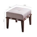 Ver imagem 2 de Puff Livia 45cm Cor Bege Pés Imbuia