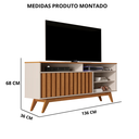 Ver imagem 5 de Rack Moderno para TV até 50 Polegadas Turin 1,36 - Off White/ Freijó
