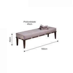 Puff Livia 160cm Pés Imbuia Sofáni - 2