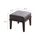 Ver imagem 2 de Puff 45cm Cor Cinza Pés Imbuia Livia