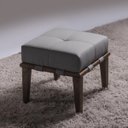 Ver imagem 1 de Puff 45cm Cor Cinza Pés Imbuia Livia