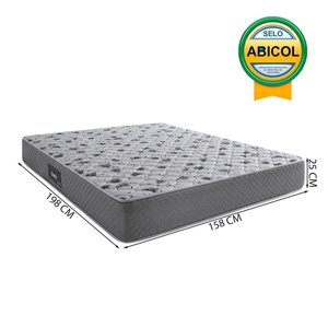 Colchão Queen Herval Black, 25x158x198 Cm, Bordado, Ecospuma D60