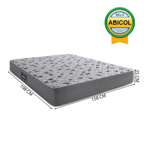Colchão Queen Herval Black, 25x158x198 Cm, Bordado, Ecospuma D60
