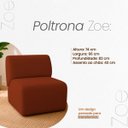 Ver mais imagens de Poltrona Decorativa Zoe Orgânica para Sala Recepção Hall Moderna Minimalista Luxo Suede