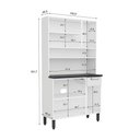 Ver imagem 6 de Cozinha Compacta de Aço Múltipla 6 Portas 1 Gaveta 105cm Branco Bertolini