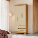 Ver imagem 1 de Guarda Roupa Solteiro 3 Portas 2 Gavetas Multiuso para Quarto
