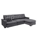 Ver imagem 3 de Sofá Berlin 3.85x2.10m com Chaise Super Pillow Top - Chumbo