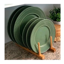 Escorredor em Bambu para Pratos Copos Xícarasr Suporte Organizador - 2