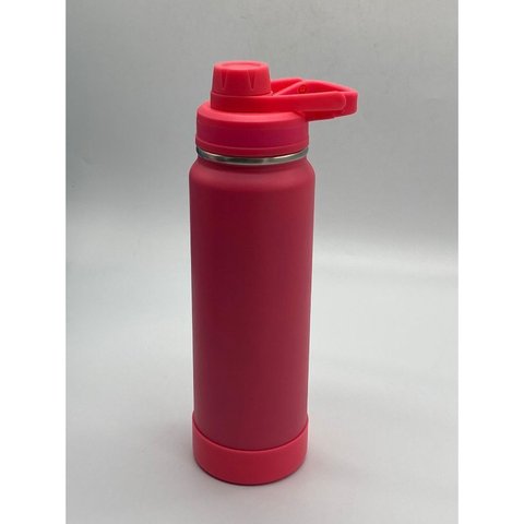 Garrafa Térmica Ms-961 800ml - Duplamente Isolada a Vácuo, Base Emborrachada Anti Derrapante:Rosa Pi