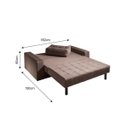 Ver imagem 5 de Sofá Cama Murilo Casal 182cm Tecido Marrom