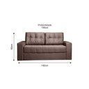 Ver imagem 4 de Sofá Cama Murilo Casal 182cm Tecido Marrom