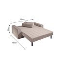 Ver imagem 5 de Sofá Cama Murilo Casal 182cm Tecido Linho