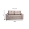 Sofá Cama Murilo Casal 182cm Tecido Linho - 4