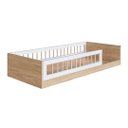 Ver imagem 2 de Cama Montessoriana Infantil Solteiro com Grade de Proteção 84 X 195 Cm Aveiro Oak Branco