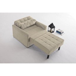 Sofá Cama Murilo Solteiro 100cm Tecido Linho - 4