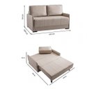 Ver imagem 5 de Sofá Cama Casal em Linho 154cm Isis