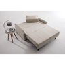 Sofá Cama 154cm Retrátil Reclinável Linho Bege Isis Pés Madeira  - 4