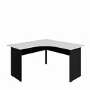 Ver imagem 5 de Mesa Angular New City Pé Painel 135 cm Cinza Cristal/Preto Gebb Work