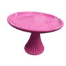 Boleira com Pé Cerâmica para Festas 19 Cm Casa Dami Decor Fúcsia - 1