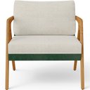 Ver imagem 3 de Poltrona Decorativa Para Sala Estar Pietra L02 Facto Verde Musgo Linho Champagne - Lyam Decor