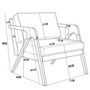 Ver imagem 5 de Poltrona Decorativa Para Sala Estar Pietra L02 Facto Verde Musgo Linho Champagne - Lyam Decor