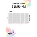 Ver imagem 4 de Cabeceira Estofada Casal 5 Blocos Não É Segredo Linho Cinza 140x60
