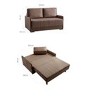 Ver imagem 5 de Sofá Cama Isis Casal 154cm Tecido Veludo Marrom