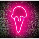 Ver imagem 1 de Luminária Parede Sorvete Rosa Neon Led
