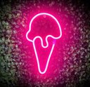 Ver imagem 1 de Luminária Parede Sorvete Rosa Neon Led