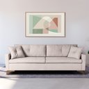 Ver imagem 1 de Sofá Viena 2,30m Tecido Linho Pés Imbuia