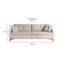 Ver imagem 3 de Sofá Viena 2,30m Tecido Linho Pés Imbuia