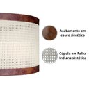 Ver imagem 3 de Lustre Pendente Manhattan em Palha Indiana e Couco Sintético:preto