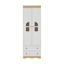 Ver imagem 7 de Guarda-roupa Infantil 62cm 2 Portas com Vidro e 2 Gavetas Liz Multimóveis Mp4512 Madeirado/branco